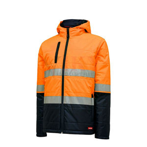 Vêtements de travail de sécurité haute visibilité unisexes personnalisés avec logo OEM, coupe-vent imperméable, polyester réfléchissant, impression sérigraphique - Product Image 1