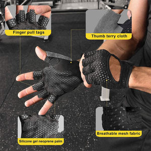 Gants de sport en cuir personnalisés, pour Protection de la paume pleine, pour hommes et femmes, pulls d'entraînement croisés - Product Image 4