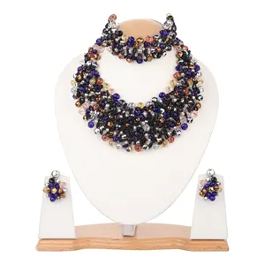 Top Sale Handmade Bib Statement Beaded Necklaces Collar African Jewelry Beads Scarf Necklace Choker Maxi Necklace Wedding Dress