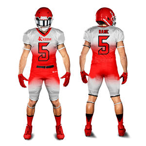 Uniformes de football américain personnalisés pour les jeunes ensemble de maillots en sergé respirant imprimé par sublimation USA Design grande taille disponible - Product Image 1