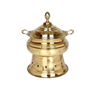 Wedding Table Decor Gold Plated Brass Chafing Dish New Stainless Steel Food <b>Buffet</b> Warmer Pot for Hotels Serving Wedding - Product Image 1