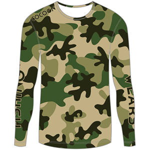 Camiseta de diseño gráfico de camuflaje, camisa de pesca de secado rápido, protección con FPS, mangas largas, venta al por mayor, directa de fábrica - Product Image 1