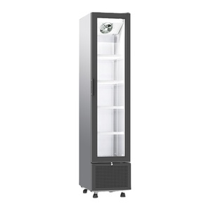 Refrigerador Exhibidor de Bebidas Comercial Vertical de 221 L con Una Puerta de Vidrio, Enfriamiento por Aire, Color Blanco, Certificado CE, con 5 Estantes - Product Image 3