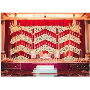 Modern Wedding Stage Candle Walls Setup Latest Classical Wedding Stage Candle Wall Decoration Gorgeous Wedding Candle Walls - Product Image 1