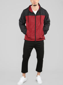 Veste à capuche pour hommes, blouson chaud, personnalisé, coupe-vent noir avec logo et fermeture éclair - Product Image 5