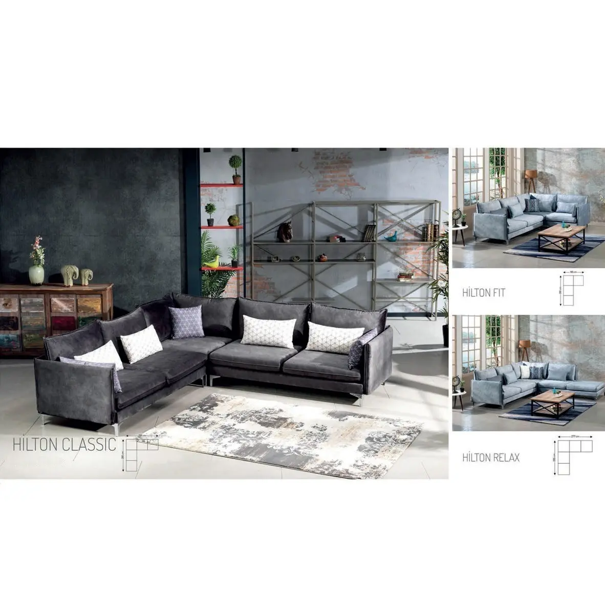 Home and Hotel Lobby Corner Sofa Furniture Custom Project Living Room Couches from Turkish Origin Factory Living Room Sofas