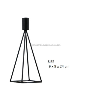 Elegant <b>Black</b> Metal Iron Wire <b>Candle</b> Stand for Indoor and Outdoor Home Decoration Wholesale Tableware Stylish <b>Candle</b> Holder - Product Image 2