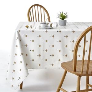 Nappe multi-rayures en coton biologique, noir et blanc, prix bon marché, pour Table, en coton certifié - Product Image 2