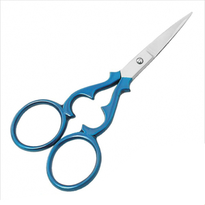 Tijeras de bordado de punta de aguja impresas con recubrimiento en polvo para cortar enhebrar costura con mango cómodo 3,5" - Product Image 5