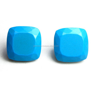 Cabujón natural y corte facetado azul Arizona turquesa tamaño calibrado mezcla forma alta calidad DIY 100% piedra turquesa natural - Product Image 1