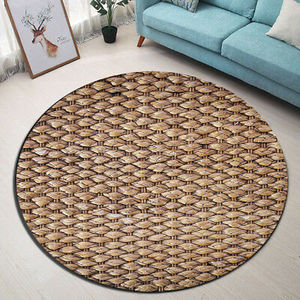 Alfombra Redonda de Paja Natural Vietnamita para Decoración Vintage de Interiores/Exteriores de Hoteles y Hogares - Product Image 3