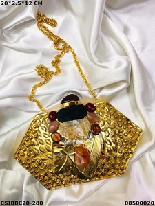 Stylish Brass Mother of Pearl <b>Clutch</b> Bag | Handmade Designer Bridal Evening Ladies <b>Wedding</b> Brass MOP <b>Clutches</b> - Product Image 3