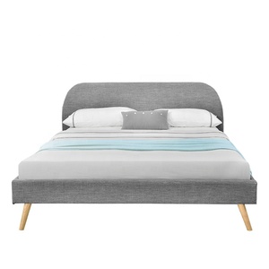 Moderno elegante Simple casa muebles de dormitorio doble tamaño de cama de tela con Escandinavia estilo - Product Image 2