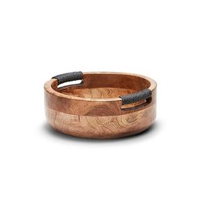 Classic Design <b>Wooden</b> Salad Bowl <b>Set</b> Of Four Round Shapes Dessert Snacks Serving Bowl At Wholesale Price - Product Image 4