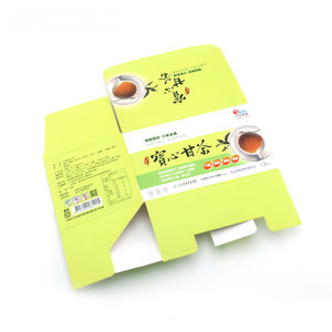 ถุงชากาแฟสีเขียวในกล่องกระดาษวัสดุรีไซเคิลพิมพ์โลโก้ตามสั่งเคลือบด้านเคลือบยูวีแบบโฟลเดอร์ - Product Image 6
