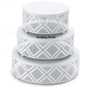 Soporte de pastel de primera calidad, forma redonda, nuevo, decorativo, chapado en oro, soporte de pastel de diseño decorativo, nuevo - Product Image 2