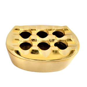 Vente en gros, finition laiton brillant, cendrier personnalisé, cendrier portable en métal nickelé, cendriers à cigares pour la maison et le bar - Product Image 5