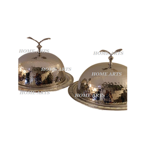 Juego de 2 Mantequilleros de Acero Inoxidable de la Mejor Calidad, Color Plateado Martillado, del Mejor Exportador de la India - Product Image 1