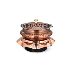 Acabado Chapado en cobre Hotel y cocina Catering Calentador de alimentos Olla Plato para servir alimentos Plato de frotamiento de metal Hotel y cocina Comida - Product Image 1