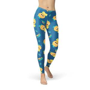 Leggings personalizados inspirados en Orange Bird Parks, en estilo capri o de longitud completa - Product Image 2