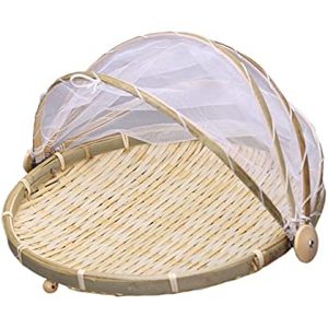 Red de cuerdas de bambú bohemio de bajo costo, cubierta de cesta de frutas naturales saludables con función de almacenamiento - Product Image 3