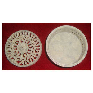 กล่องยาแกะสลักหินสบู่แฮนด์เมดที่สวยงาม - Product Image 1