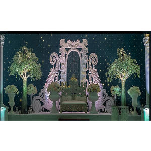 Décoration de scène de mariage de rêve en fibre Sydney Western Wedding Reception Stage Decor Best White Fiber Stage Decoration London - Product Image 1