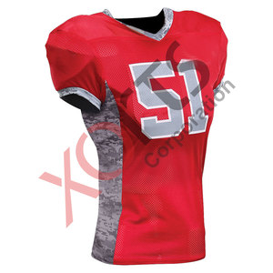 2026 mangas Premium corte sublimación todo fútbol americano Jersey bandera diseño gradiente nombre y número aparejos sarga bordada - Product Image 3