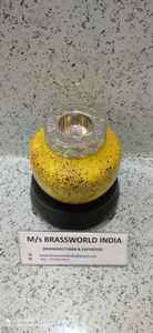 black <b>tea</b> light cremation <b>urn</b> funeral supplies Brassworld India - Product Image 5