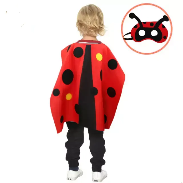 Miraculous Ladybug Dress Up Kit Marienkäfer Set Marienkäfer Cape mit Maske Marienkäfer Kostüme Marienkäfer Kleid Party Marienkäfer Kit