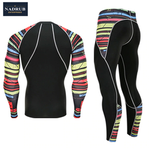 Leggings de sport PRO pour garçons, entraînement fitness, course à pied, gym, t-shirt à manches longues, polyester/nylon, taille élastique, léger, extensible - Product Image 4