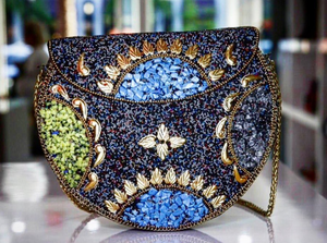 Bolso de mano de noche de diseño de mosaico hecho a mano de lujo más vendido para mujer precio al por mayor de moda para bodas - Product Image 4