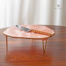 Poxy-Soporte de resina para pasteles, soporte de metal de color dorado y cuchillo para decorar bodas y fiestas - Product Image 4