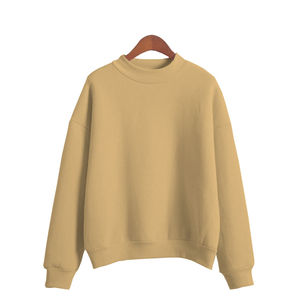 Sweat-shirts à col rond de qualité supérieure pour hommes et femmes, 100% coton, tissu épais, manches surdimensionnées pour l'hiver, logo personnalisé - Product Image 4