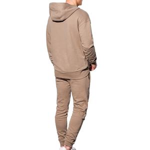 Ensemble de survêtement 2 pièces pour homme en molleton 100 % coton de haute qualité, avec sweats à capuche brodés, imperméables et tricotés pour l'hiver - Product Image 6