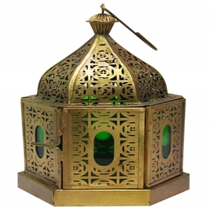 Lanternes de bougie suspendues rondes de Style marocain de finition antique noire pour l'article décoratif d'utilisation de fête d'anniversaire de mariage d'hôtel à la maison - Product Image 5