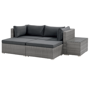 Lafcrochet — meuble de jardin en osier PE, 5 pièces, usine, blanc - Product Image 1