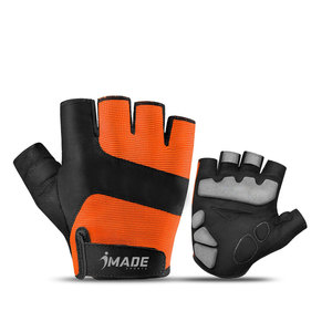 Gants de cyclisme unisexes chauffants imperméables à demi-doigts avec coussinet en gel et protection de la paume - Product Image 1