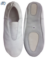 Chaussures de gymnastique personnalisées en cuir verni/duvet et toile pour adultes et jeunes, semelle intérieure en cuir véritable et caoutchouc, à enfiler, pour trampoline
