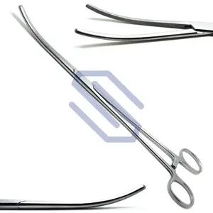 Ensemble d'instruments manuels de chirurgie vétérinaire en acier inoxydable de 8 pouces, forceps incurvés Rochester, hémostat, norme de sécurité Mol - Product Image 1