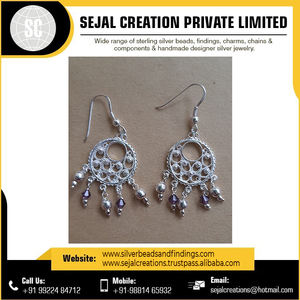 Trending Design 925 Boucles d'oreilles en argent sterling Boucles d'oreilles en pierres précieuses pour femmes DU VENDEUR INDIEN et FOURNISSEUR Vente en gros - Product Image 3