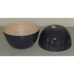 Ensemble de bols à soupe en bambou enroulé à la main Mini vaisselle Revêtement laqué Finition imprimée polie Vaisselle commerciale durable - Product Image 5