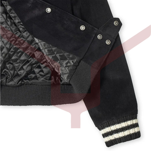 Blouson d'aviateur universitaire personnalisé avec service OEM pour hommes tissu d'hiver avec support Baseball Letterman Style universitaire vierge en gros - Product Image 4
