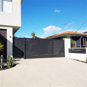 سياج من الألومنيوم أسعار ادنى طوي البوابة الرئيسية الباب تصميم الألومنيوم المقسى بوابة باب - Product Image 5