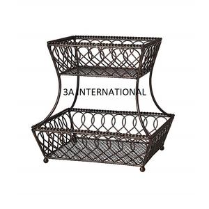 Panier en métal décoratif pour la maison et la cuisine, vaisselle, panier à fruits standard, paniers de rangement pour aliments en vente à prix réduit - Product Image 2