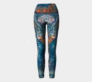 Leggings Deportivos para Mujer 2026, Cintura Media, Spandex/Poliéster, Elásticos en 4 Direcciones, Estampado a Todo Color, Pantalones de Yoga con Bolsillos, Secado Rápido - Product Image 2