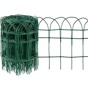 JHY-VALLA de borde de jardín, cerca corta de alambre verde para bordes de jardín