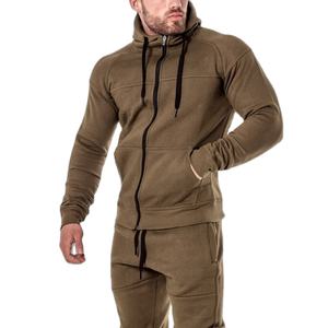 Hot Sale custom logo full zip Breathable Men Fitted Gym Training Tracksuit - Product Image 4