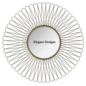 Espejo de lujo galvanizado tradicional de diseñador Espejo de pared hecho a mano de calidad súper fina Forma elegante Decoración para el hogar Hecho de metal - Product Image 3