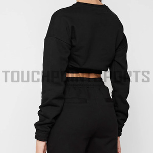 Sudadera con Capucha Corta para Mujer, Ropa Deportiva de Invierno, Logotipo Personalizado al por Mayor, Sudadera con Capucha de Lona de Algodón Premium - Product Image 2